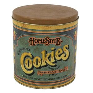 Vintage Ballonoff "HomeStyle" Cookies Tin Kids 1979 Made in USA